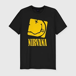 Мужская slim-футболка Nirvana Cube