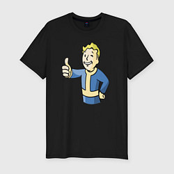 Мужская slim-футболка Fallout vault boy