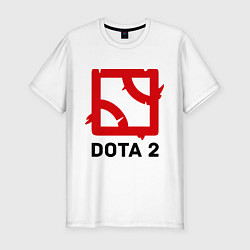 Футболка slim-fit Dota 2: Map, цвет: белый