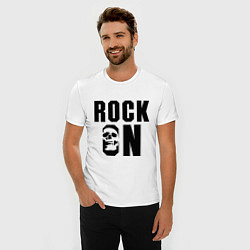 Футболка slim-fit Rock on, цвет: белый — фото 2