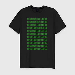 Мужская slim-футболка Двоичный код