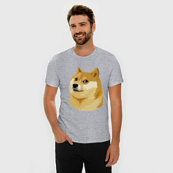 Футболка slim-fit Doge, цвет: меланж — фото 2