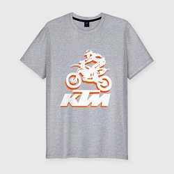 Футболка slim-fit KTM белый, цвет: меланж