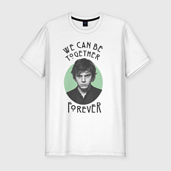 Футболка slim-fit We can be together, цвет: белый