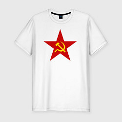 Мужская slim-футболка Звезда СССР