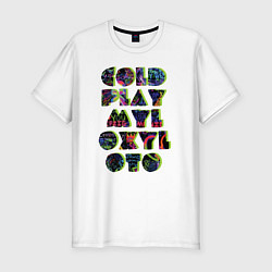 Мужская slim-футболка Coldplay