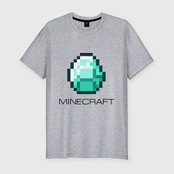 Футболка slim-fit Minecraft Diamond, цвет: меланж