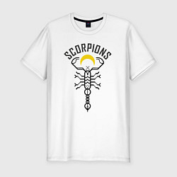 Футболка slim-fit Scorpions Moon, цвет: белый