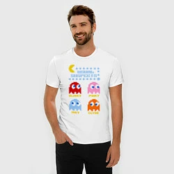 Футболка slim-fit Pac-Man: Usual Suspects, цвет: белый — фото 2