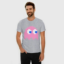 Футболка slim-fit Pac-Man: Pinky, цвет: меланж — фото 2