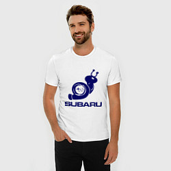 Футболка slim-fit Subaru, цвет: белый — фото 2