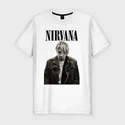 Мужская slim-футболка Kurt Cobain: Young
