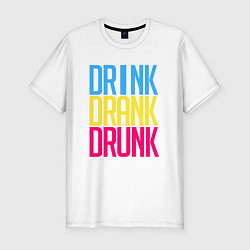 Футболка slim-fit Drink Drank Drunk, цвет: белый