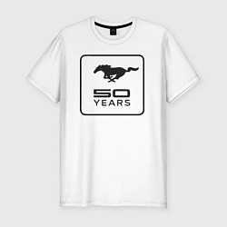 Мужская slim-футболка Ford Mustang: 50 Years