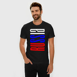 Футболка slim-fit Russia Tricolor, цвет: черный — фото 2