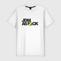 Футболка slim-fit JDM AS F*CK, цвет: белый