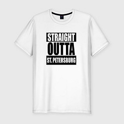 Футболка slim-fit Straight Outta St. Petersburg, цвет: белый