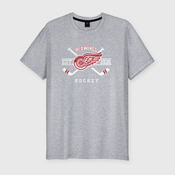 Футболка slim-fit Detroit Red Wings: Est.1926, цвет: меланж
