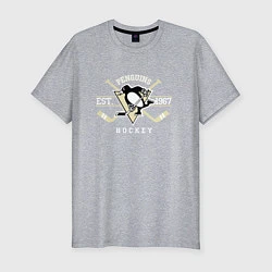 Футболка slim-fit Pittsburgh Penguins: Est.1967, цвет: меланж