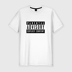 Футболка slim-fit Parental Advisory, цвет: белый