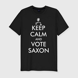 Мужская slim-футболка Keep Calm & Vote Saxon
