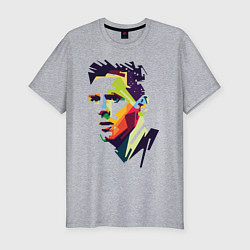 Футболка slim-fit Lionel Messi: fun-art, цвет: меланж