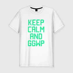 Футболка slim-fit Keep Calm & GGWP, цвет: белый