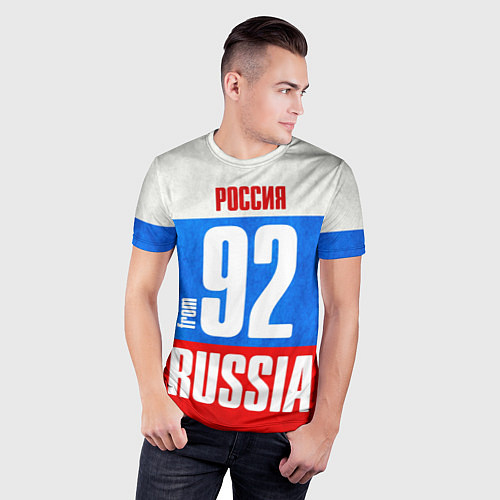 Мужская спорт-футболка Russia: from 92 / 3D-принт – фото 3