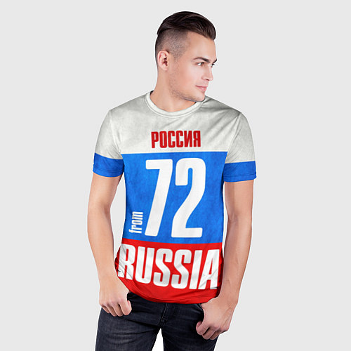 Мужская спорт-футболка Russia: from 72 / 3D-принт – фото 3
