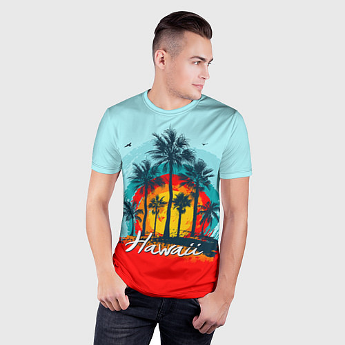 Мужская спорт-футболка HAWAII 6 / 3D-принт – фото 3