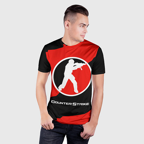 Мужская спорт-футболка CS:GO Red Style / 3D-принт – фото 3