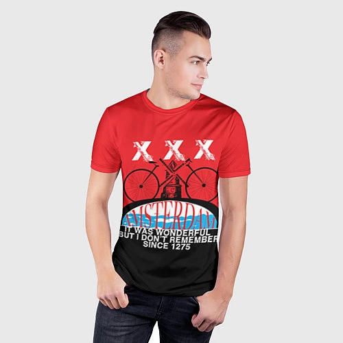 Мужская спорт-футболка Amsterdam t-shirt / 3D-принт – фото 3