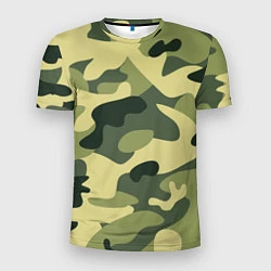 Мужская спорт-футболка Камуфляж: зеленый/хаки