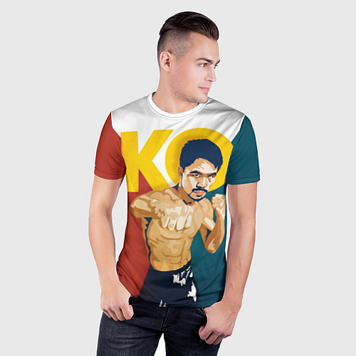 Мужская спорт-футболка KO / 3D-принт – фото 3