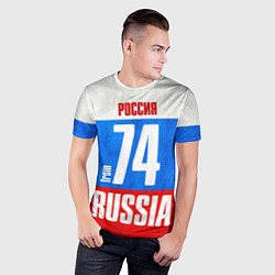 Футболка спортивная мужская Russia: from 74, цвет: 3D-принт — фото 2