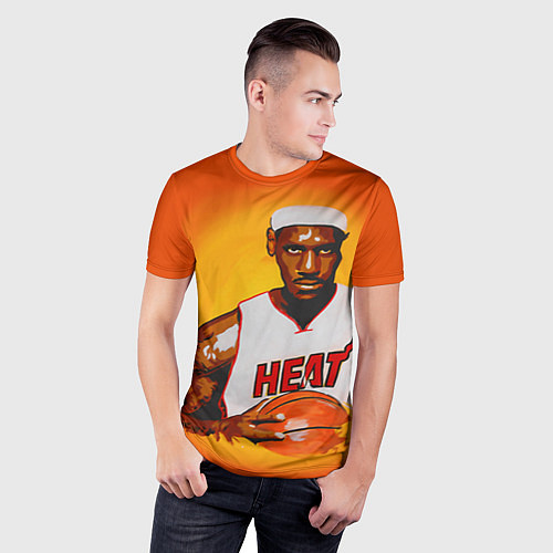Мужская спорт-футболка LeBron James: Heat / 3D-принт – фото 3