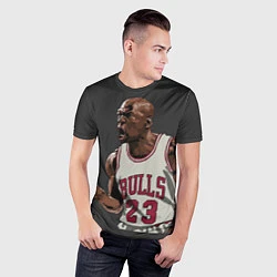 Футболка спортивная мужская Bulls 23: Jordan, цвет: 3D-принт — фото 2