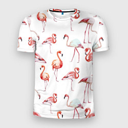 Мужская спорт-футболка Действия фламинго