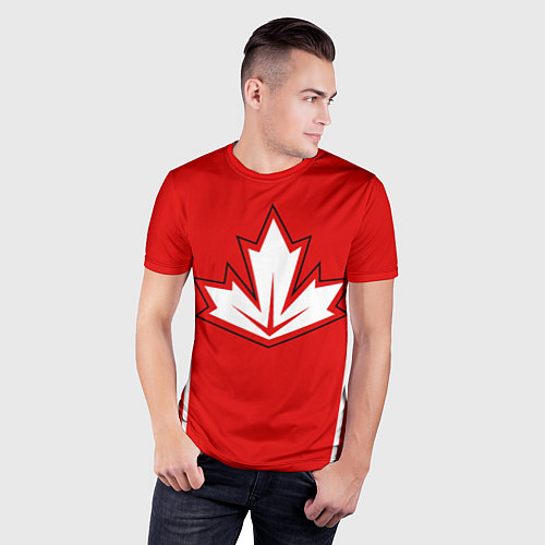 Мужская спорт-футболка Сборная Канады: домашняя форма / 3D-принт – фото 3