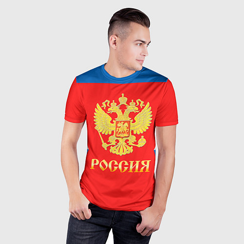 Мужская спорт-футболка Сборная РФ: #77 TELEGIN / 3D-принт – фото 3