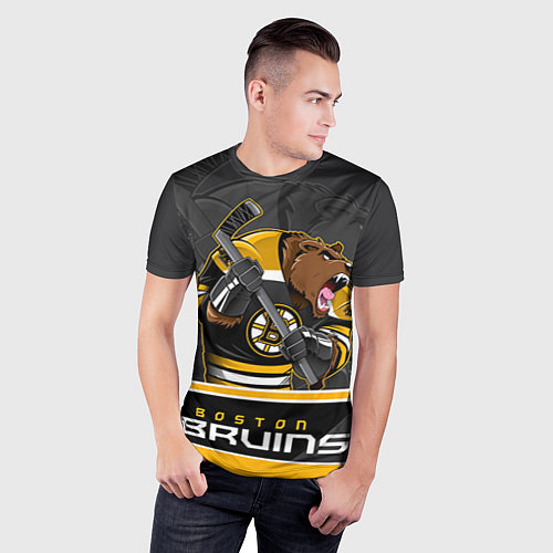 Мужская спорт-футболка Boston Bruins / 3D-принт – фото 3