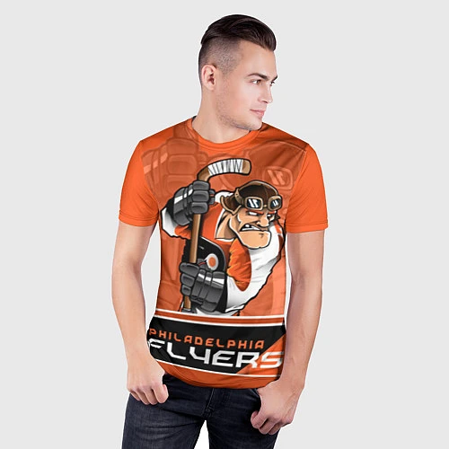 Мужская спорт-футболка Philadelphia Flyers / 3D-принт – фото 3