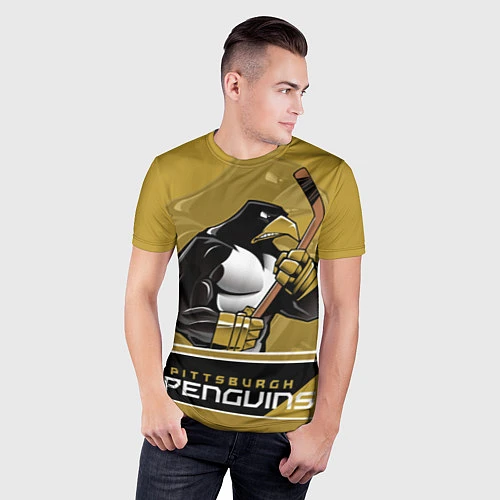 Мужская спорт-футболка Pittsburgh Penguins / 3D-принт – фото 3