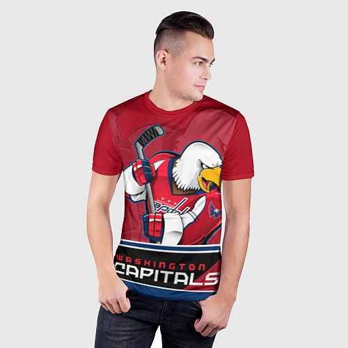 Мужская спорт-футболка Washington Capitals / 3D-принт – фото 3