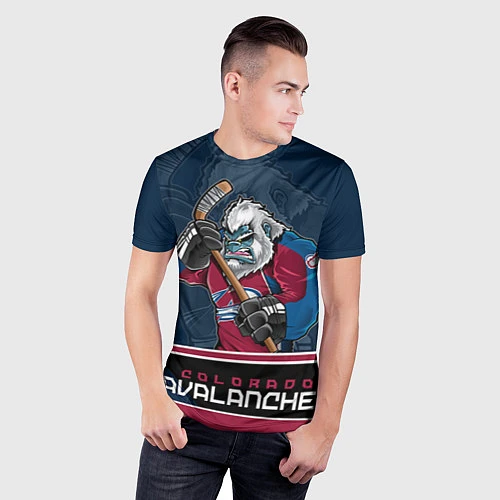 Мужская спорт-футболка Colorado Avalanche / 3D-принт – фото 3