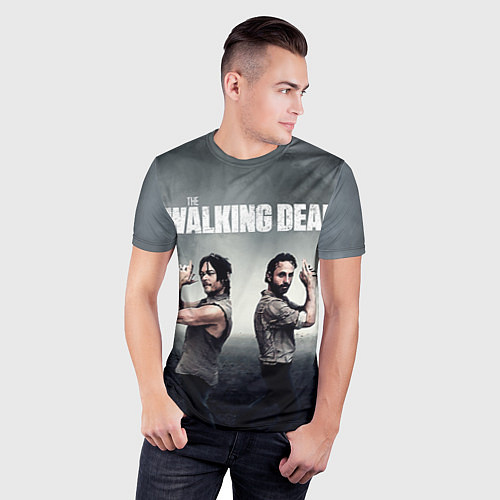 Мужская спорт-футболка Walking Duet / 3D-принт – фото 3