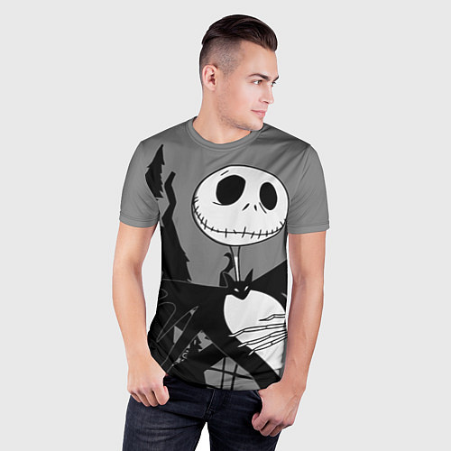 Мужская спорт-футболка Джек: повелитель тыкв / 3D-принт – фото 3