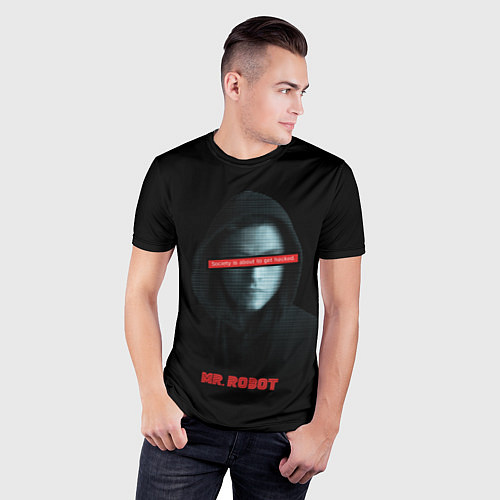 Мужская спорт-футболка Mr Robot / 3D-принт – фото 3