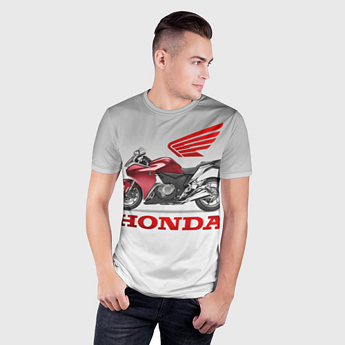 Мужская спорт-футболка Honda 2 / 3D-принт – фото 3