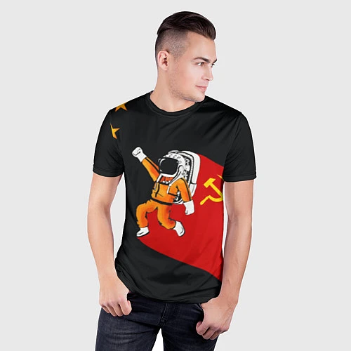 Мужская спорт-футболка Советский Гагарин / 3D-принт – фото 3